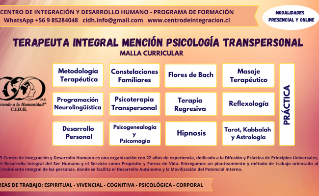 TERAPEUTA INTEGRAL MENCIÓN PSICOLOGÍA TRANSPERSONAL